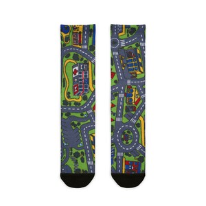City Carpet Nostalgia Socks, 90s Nostalgia, 2000s Nostalgia Gift, Nostalgia Lovers, Car City Rug, Groomsmen Gifts, Funny Socks, Unique Gifts image 2