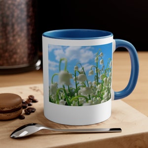 Lily of the Valley Flowers Coffee Mug, Personalized Lily of the Valley Flowers, Flower Coffee Mug Birthday&#39;s Gift Birthday&#39;s Flowers