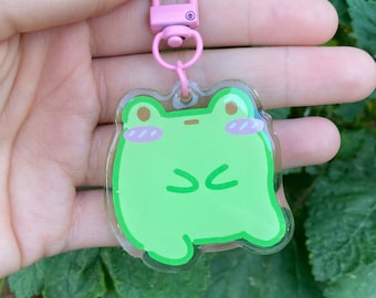 Llavero de rana kawaii / Charm de acrílico epoxi