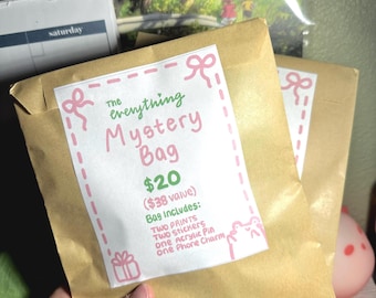 Cute Mystery Grab Bag | Ghibili Phone Charm, Art Prints & Stickers