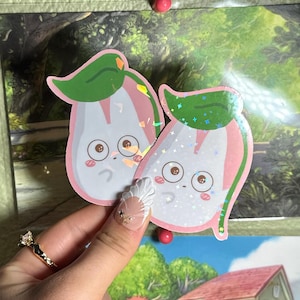 Cute White Totoro Sticker | Ghibli, anime, vinyl, waterproof, waterbottle, vinyl, laptop, black soot, cute, gifts, anime sticker, nature