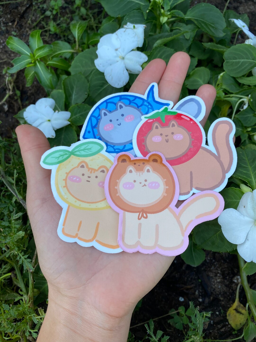 Cats With Hats Stickers Cute Cat Stickers Cat Sticker Etsy