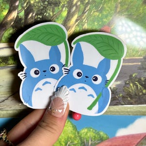 Cute Blue Totoro Sticker | Ghibli , anime, vinyl, waterproof, waterbottle, vinyl, laptop, totoro sticker, cute, gifts, anime sticker, nature