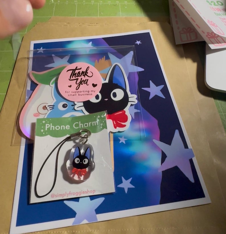 Ghibli Mystery Bag: Stickers, Phone Charm, Art Print Bundle image 6