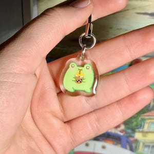 Acrylic Phone Charms: Ghibli Inspired, Jiji, Calcifer, Soot Sprite, Totoro, Studio Ghibli, Spirited Away Boba Froggie 🧋🐸