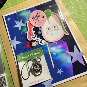Ghibli Mystery Bag: Stickers, Phone Charm, Art Print Bundle image 7