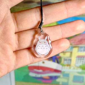 Acrylic Phone Charms: Ghibli Inspired, Jiji, Calcifer, Soot Sprite, Totoro, Studio Ghibli, Spirited Away Grey Totoro (New!)