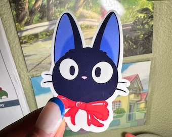 Jiji Cat Vinyl Sticker: Kiki's Delivery Service, Laptop Decal (2x3.2)