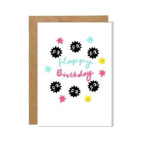 Cute Sprite Birthday Card | Colorful card, 5x7 inch, A7 Cardstock Card