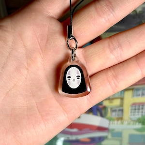 Acrylic Phone Charms: Ghibli Inspired, Jiji, Calcifer, Soot Sprite, Totoro, Studio Ghibli, Spirited Away No Face