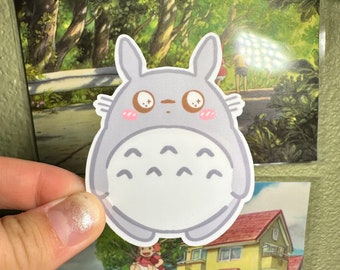 Pegatina de Totoro Kawaii / Calcomanía de vinilo impermeable de anime