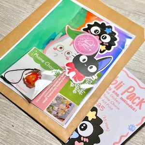 Ghibli Mystery Bag: Stickers, Phone Charm, Art Print Bundle image 8