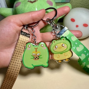 Paquete de llavero de pulsera / Linda rana, pato, patito, llavero de pulsera para llaves de auto, llavero de pulsera para llaves, regalo de pulsera, linda rana de pulsera, regalos para auto