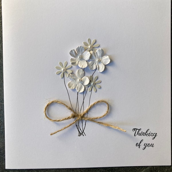 Thinking of you card for friend, sympathy card, friend bereavement card, sorry for your loss, flower card, condolence card