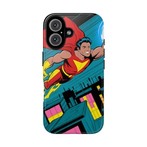 Superhero Tough Cases, Comic Book Phone Cover, Hero Design Protective Case, Unique Gift for Comic Fans, Custom Tough Phone Case, Superhero