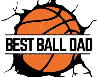 Best Ball Dad png, cadeau basketballiefhebber (digitale download)