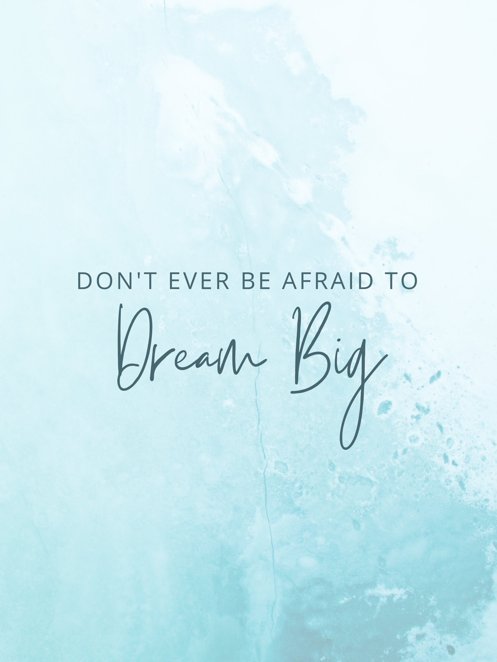 Blue Watercolor Motivational Quote Wall Art - Etsy
