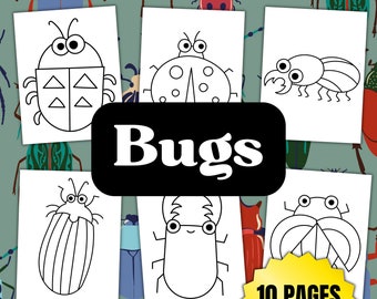 Bug Coloring Pages | Insect Printable Activity (Instant Digital Download)