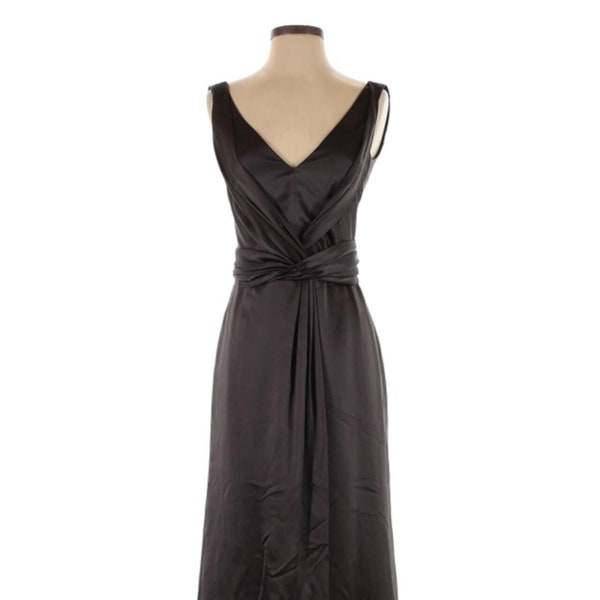 Armani Collezioni Black Silk V-Neck Cocktail Dress | Armani