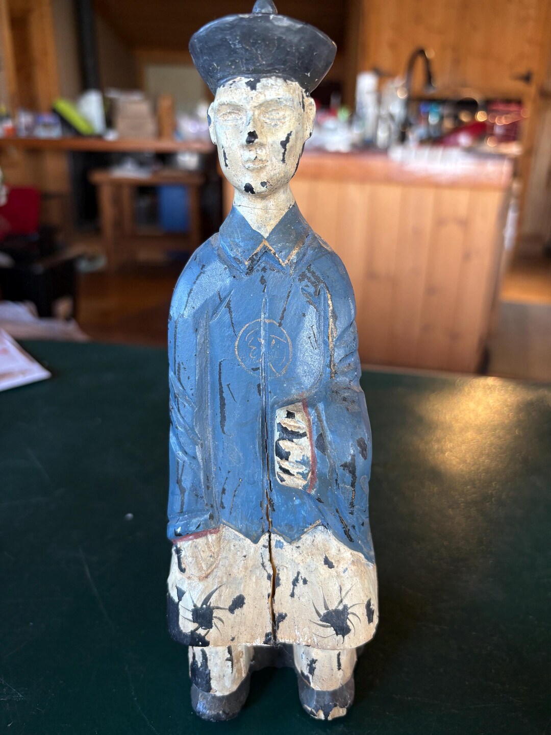 Antique American Folk Art Carved Wooden Figure | Original Paint Naive ...