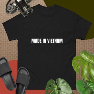Classic tee white text Made in Vietnam