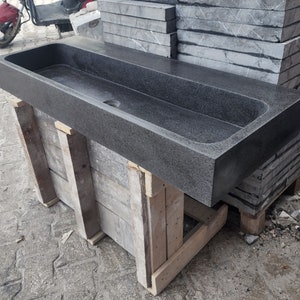 Black Marble Basin, Bathroom Sink, Black Basalt Stone Sink, Special Order Basin, Wall Sink, Marble Sink, Large Marble Sink