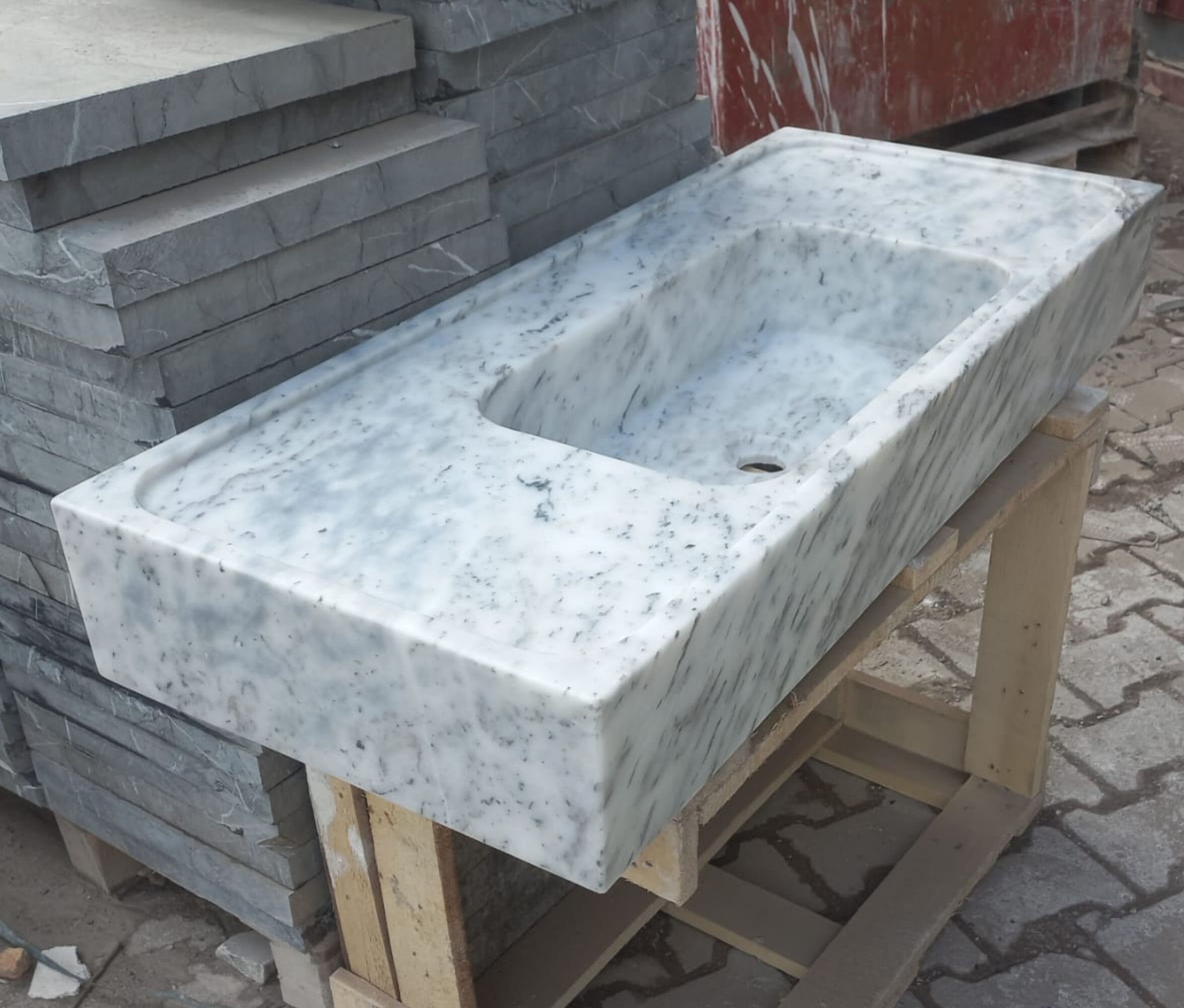Tall Marble Sink Luxury Interior Bathroom Sink Cararra Sink Etsy