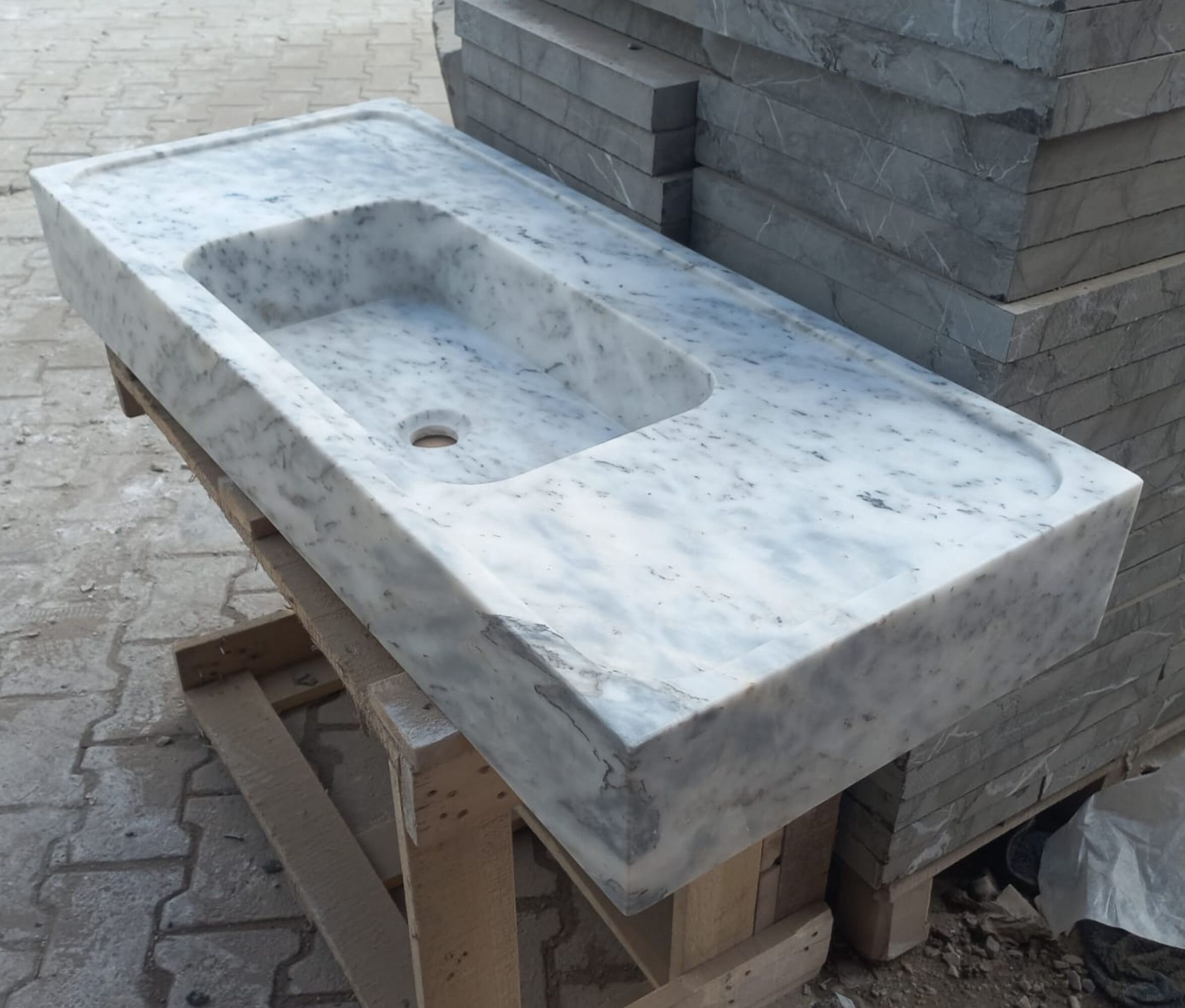Tall Marble Sink Luxury Interior Bathroom Sink Cararra Sink Etsy
