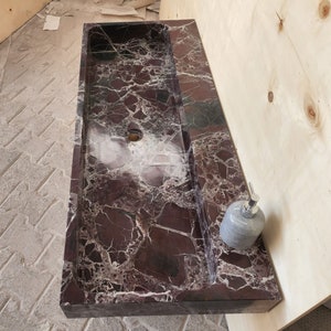 marble sink rosso levanto marble sink