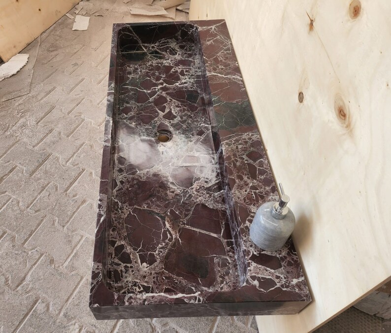 marble sink rosso levanto marble sink