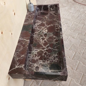 marble sink rosso levanto marble sink