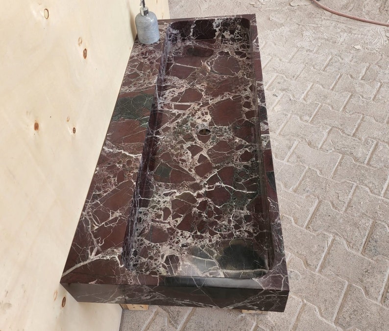 marble sink rosso levanto marble sink