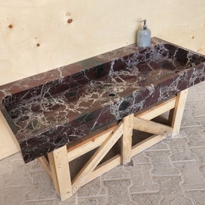 marble sink rosso levanto marble sink