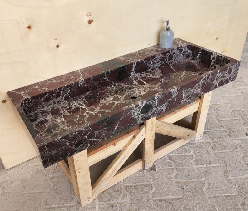 marble sink rosso levanto marble sink