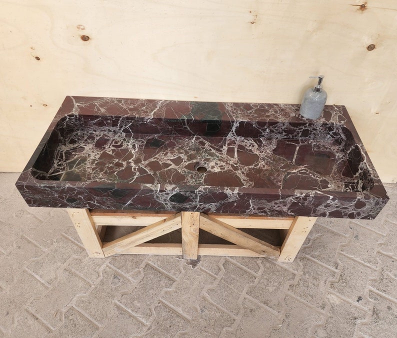 marble sink rosso levanto marble sink