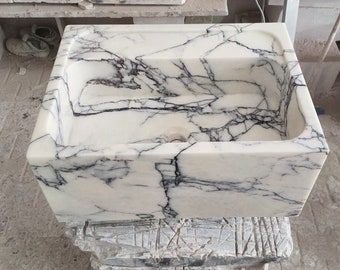 Lilac Marble Sink, Bathroom Sink, Farmhouse Sink