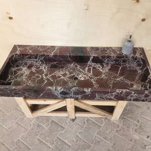 marble sink rosso levanto marble sink