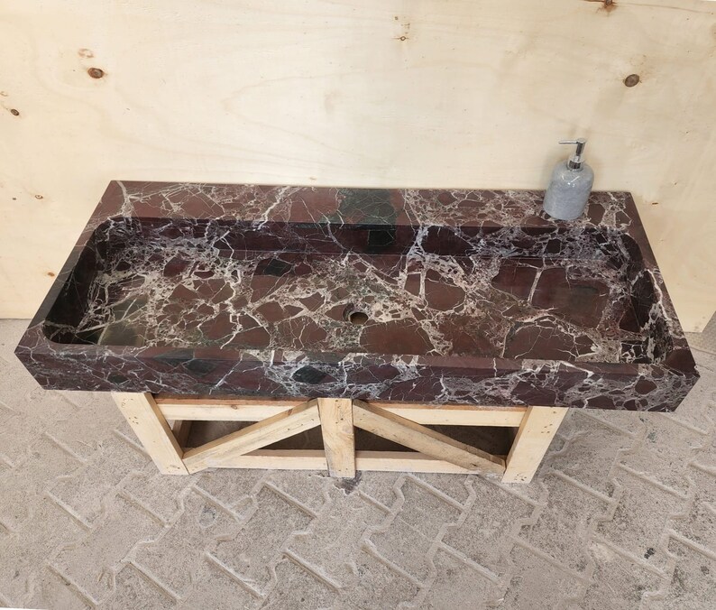 marble sink rosso levanto marble sink