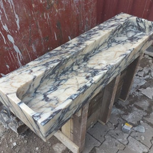 Calacatta Viola Marble Sink, Marble Vessel Sink, Wall Mounted Basin, Carved Sink, Special Order Basin, Antique Marble Sink, Bathroom