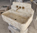 Calacatta Gold Marble Sink, Custom Designed Marble Sink, Marble Bathroom Sink, Farmhouse Style Sink, Hand Carved Sink