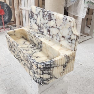 Calacatta Viola Marble Sink, Wall Mounted Marble Sink, Marble Bathroom Sink
