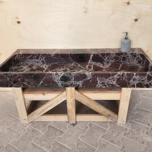 marble sink rosso levanto marble sink