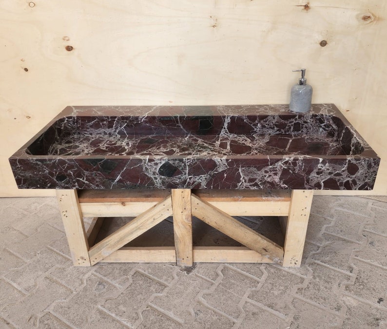 marble sink rosso levanto marble sink