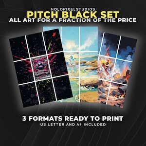 Pacchetto di illustrazioni estese di Pitch Black / Inserto per raccoglitore Pokémon / Download digitale