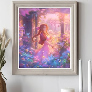 FF7 Aerith Poster, Final Fantasy VII Remake Aerith Art, Final Fantasy Crisis Core Poster, Final Fantasy 7 Pastell Druck, FF7 Rebirth Poster