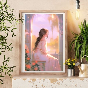 FF9 Princess Garnet Poster, Final Fantasy IX Wall Art, Final Fantasy 9 Pastel Print, FF9 Poster, Garnet Til Alexandros XVII from Alexandria