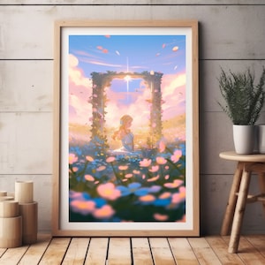The Legend of Zelda Art, Princess Zelda Poster, Zelda Pastel Print, Breath of the wild, Tears of the kingdom, Zelda Gifts, Anime Poster