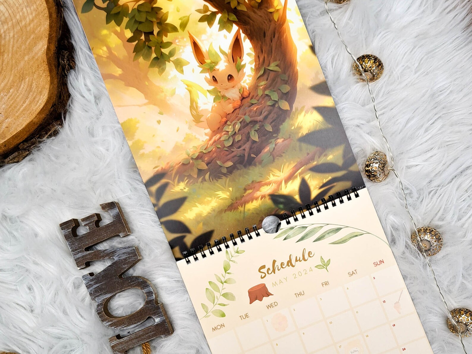 Pokemon Eevee Evolution 2024 Wall Calendar, 2024 Planner, Cute Calendar