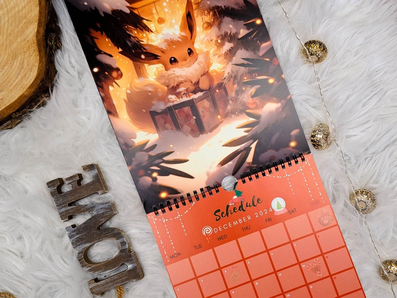 Pokemon Eevee Evolution 2024 Wall Calendar 2024 Planner Cute - Etsy