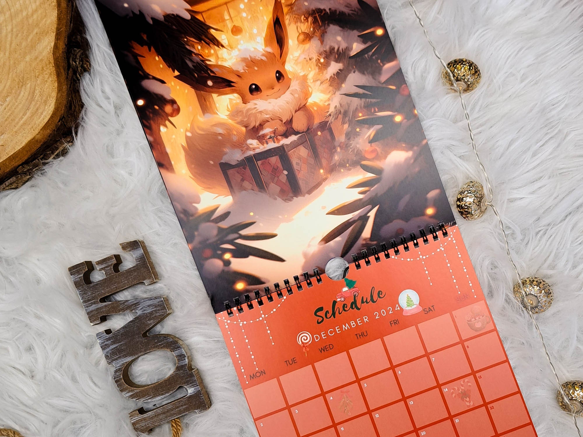 Pokemon Eevee Evolution 2024 Wall Calendar 2024 Planner Cute Etsy